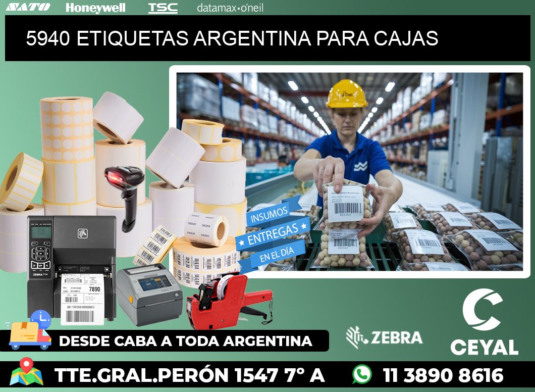 5940 ETIQUETAS ARGENTINA PARA CAJAS