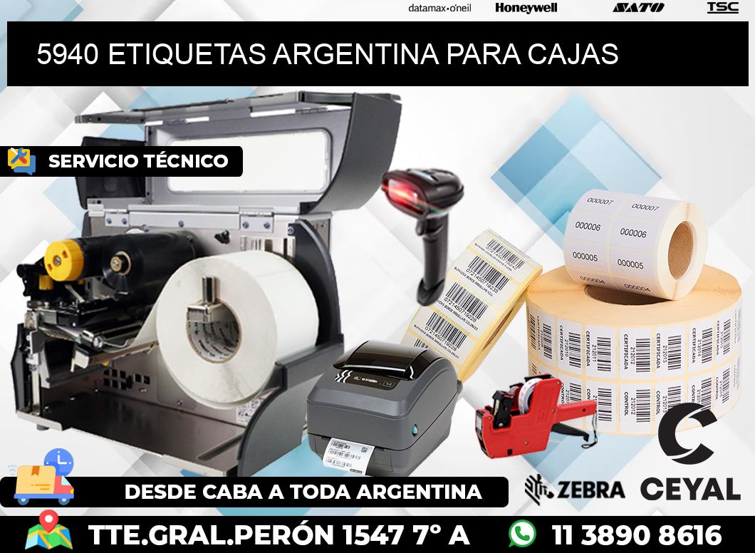 5940 ETIQUETAS ARGENTINA PARA CAJAS