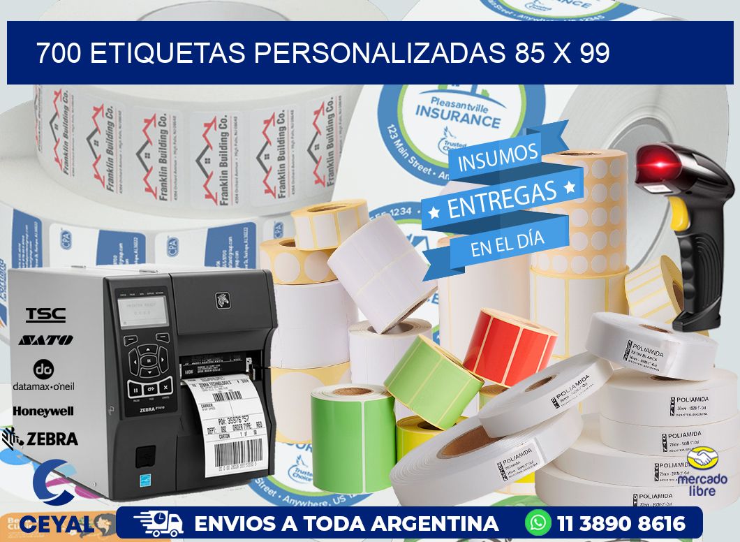 700 ETIQUETAS PERSONALIZADAS 85 x 99