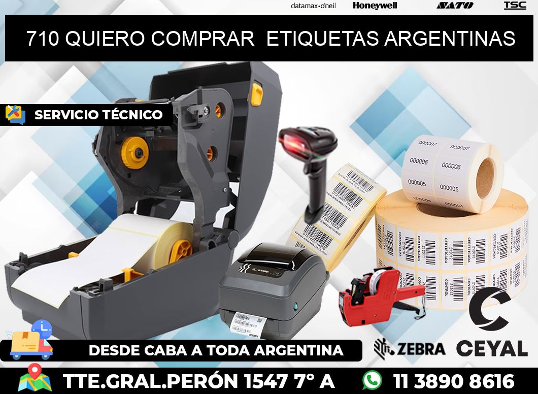 710 QUIERO COMPRAR  ETIQUETAS ARGENTINAS