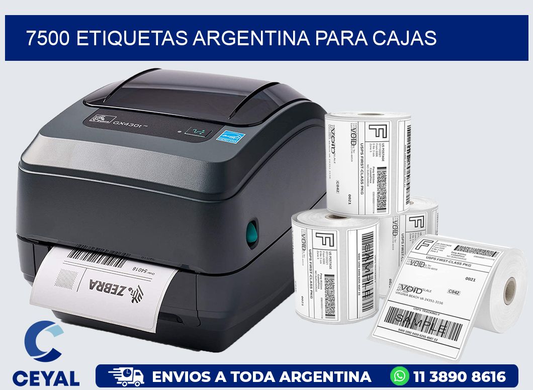 7500 ETIQUETAS ARGENTINA PARA CAJAS