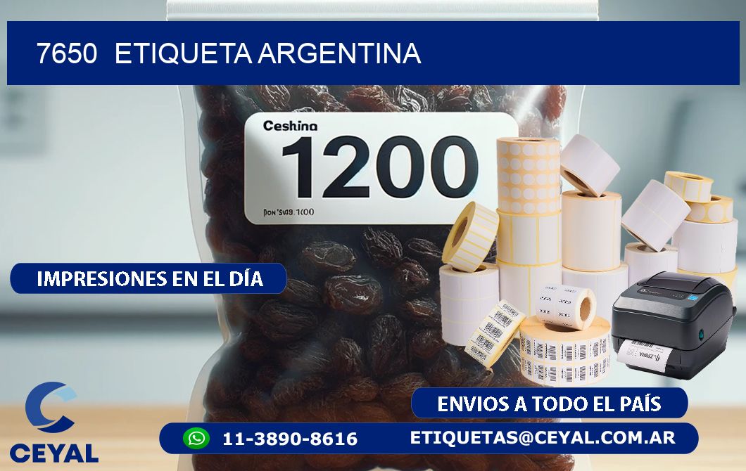 7650  ETIQUETA ARGENTINA