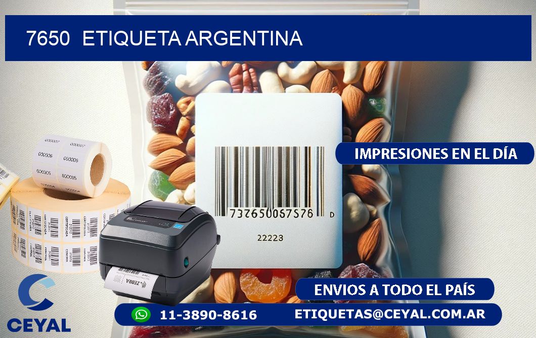 7650  ETIQUETA ARGENTINA