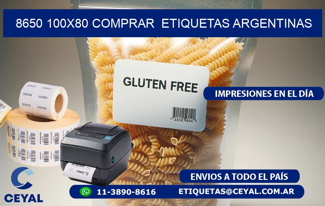 8650 100X80 COMPRAR  ETIQUETAS ARGENTINAS