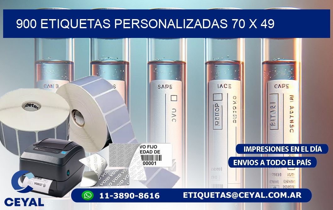 900 ETIQUETAS PERSONALIZADAS 70 x 49