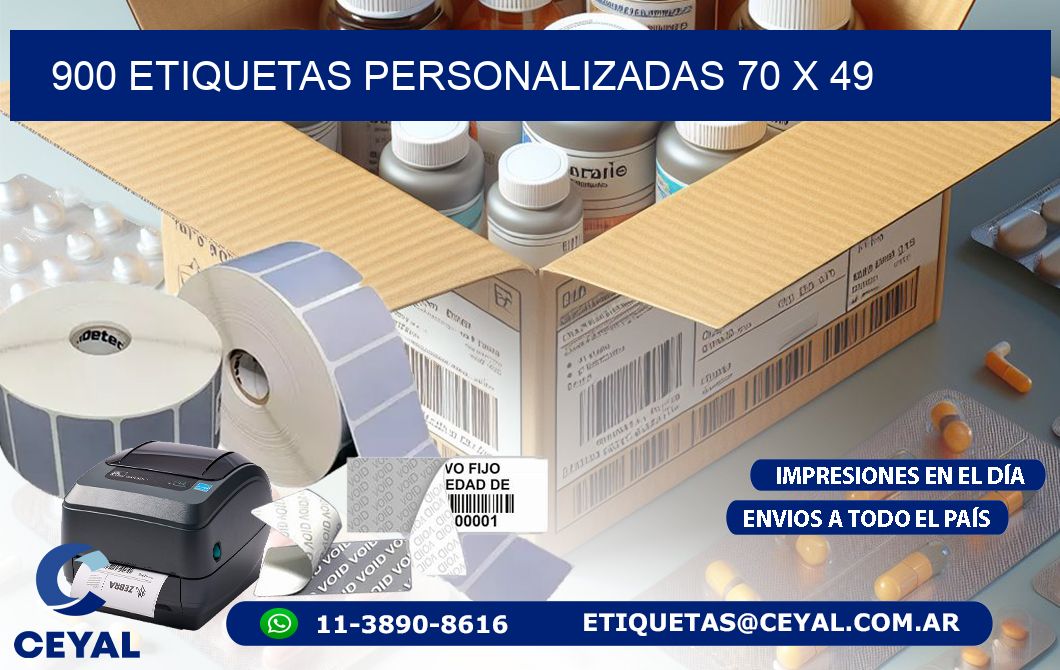 900 ETIQUETAS PERSONALIZADAS 70 x 49