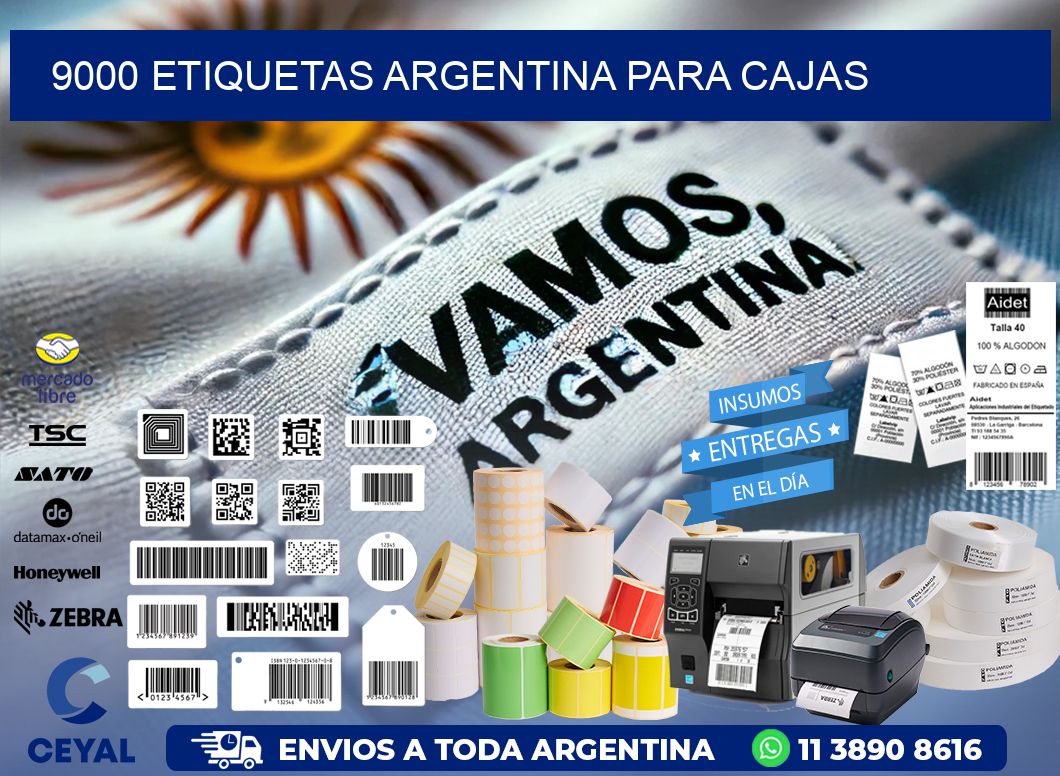 9000 ETIQUETAS ARGENTINA PARA CAJAS