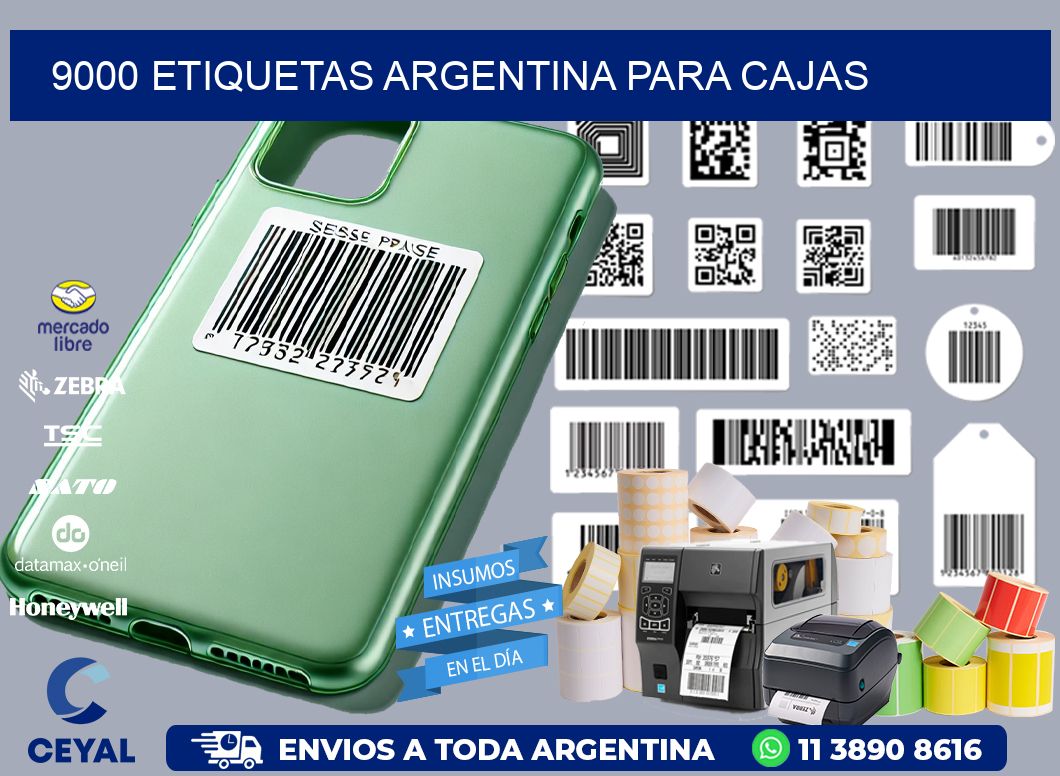 9000 ETIQUETAS ARGENTINA PARA CAJAS