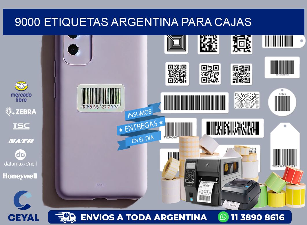 9000 ETIQUETAS ARGENTINA PARA CAJAS