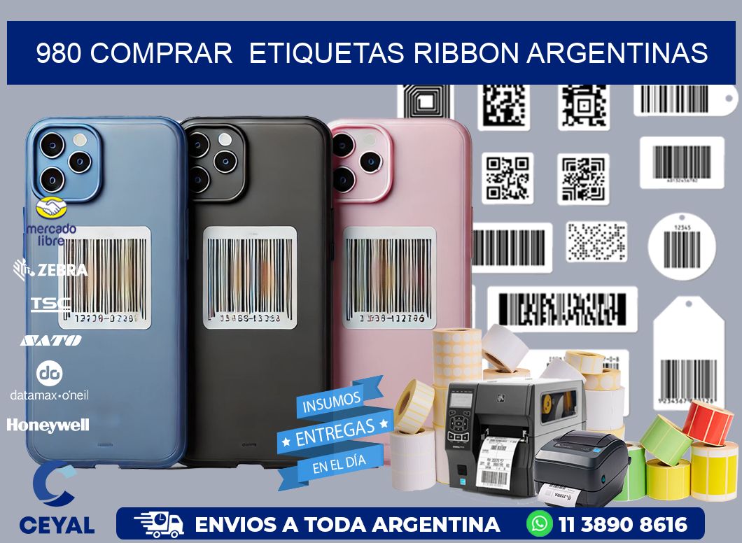 980 COMPRAR  ETIQUETAS RIBBON ARGENTINAS