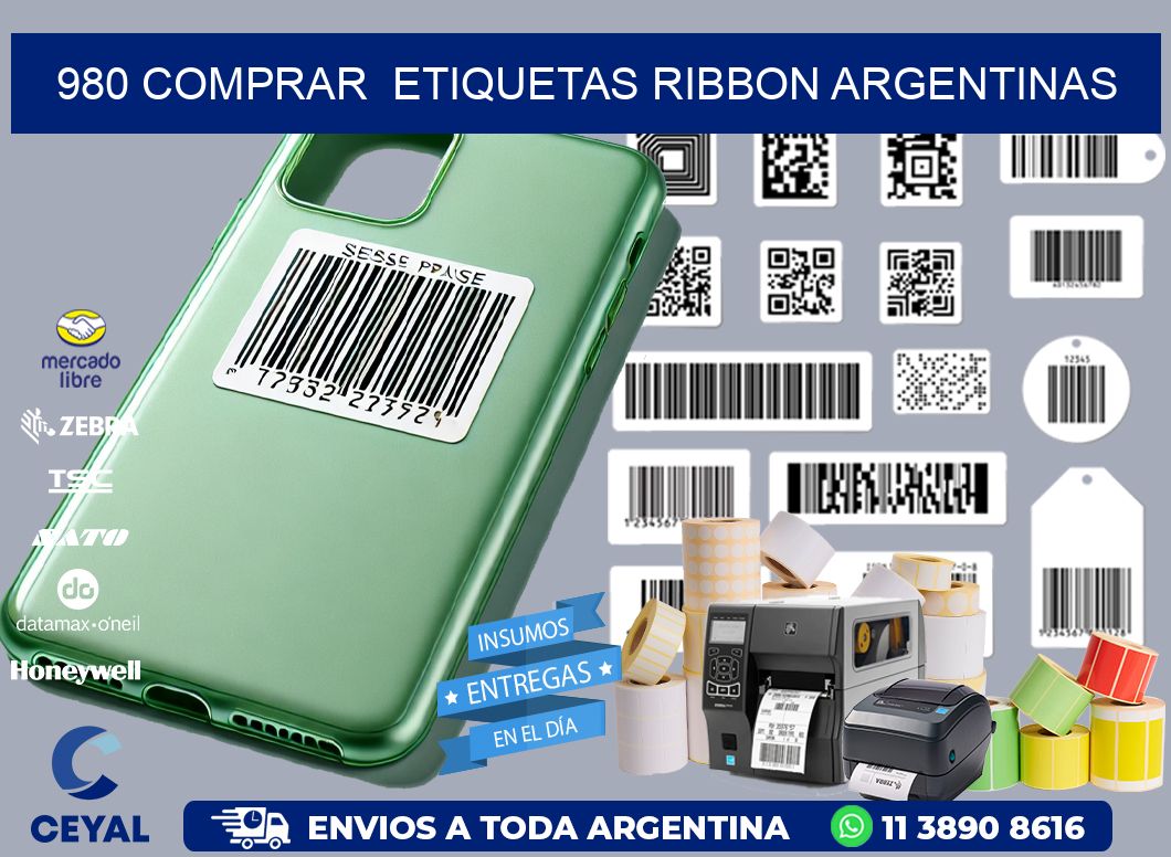 980 COMPRAR  ETIQUETAS RIBBON ARGENTINAS