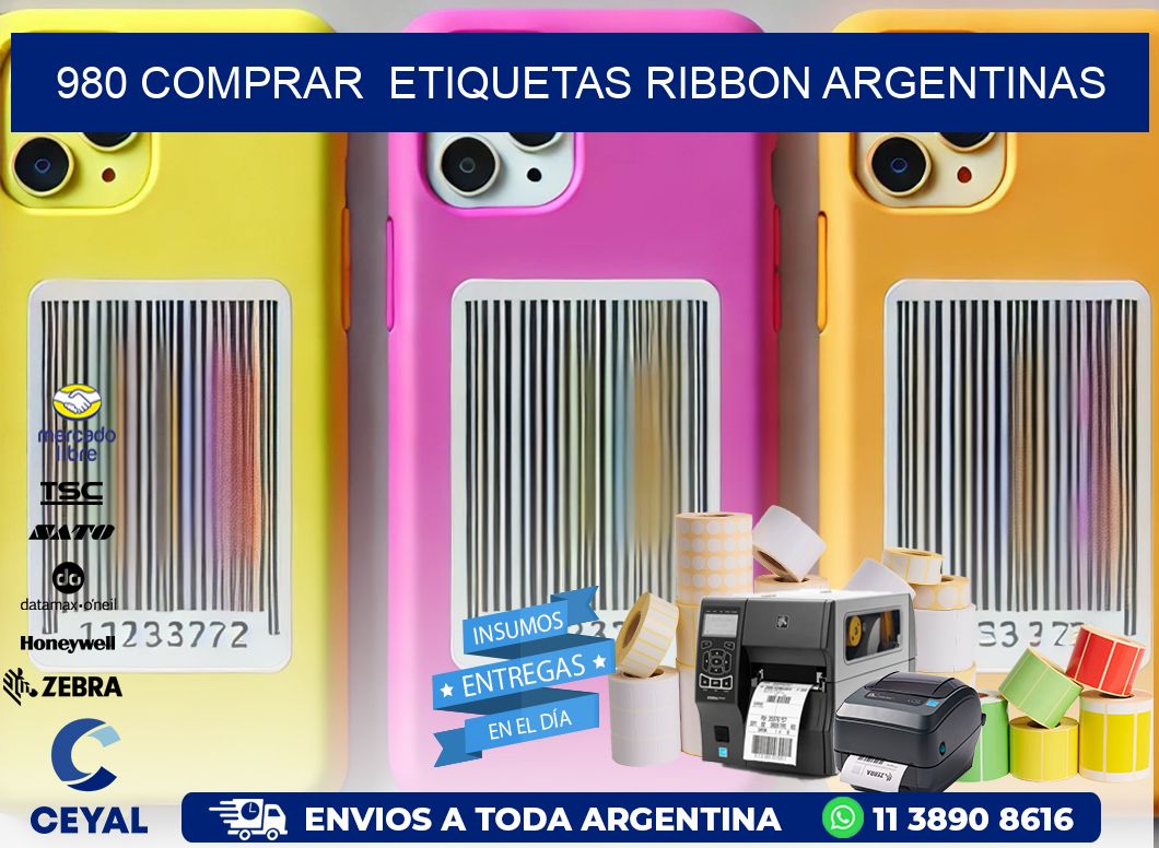 980 COMPRAR  ETIQUETAS RIBBON ARGENTINAS