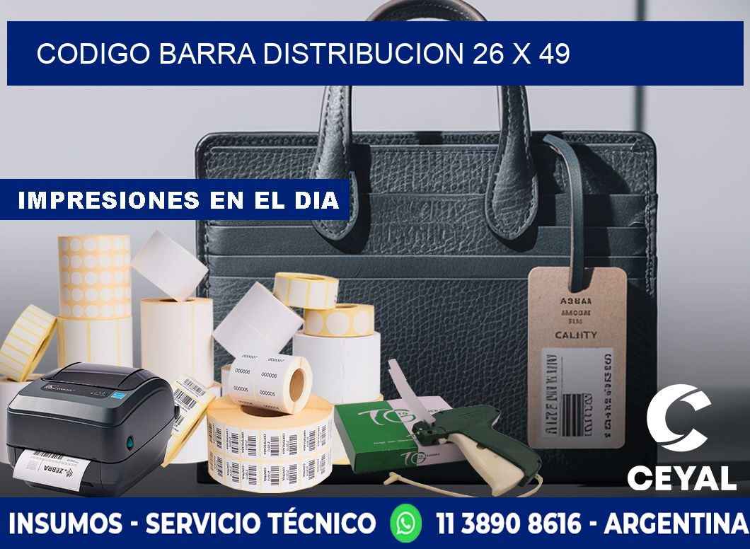 CODIGO BARRA DISTRIBUCION 26 x 49