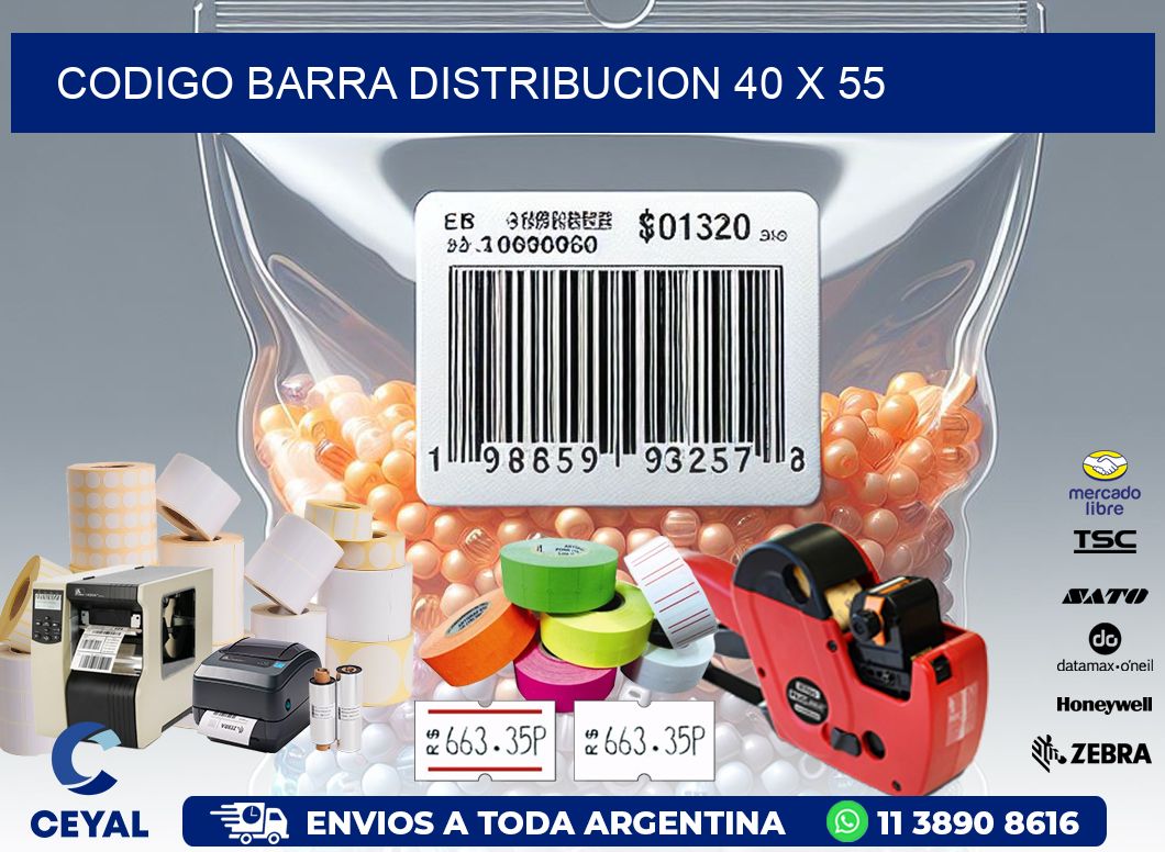 CODIGO BARRA DISTRIBUCION 40 x 55