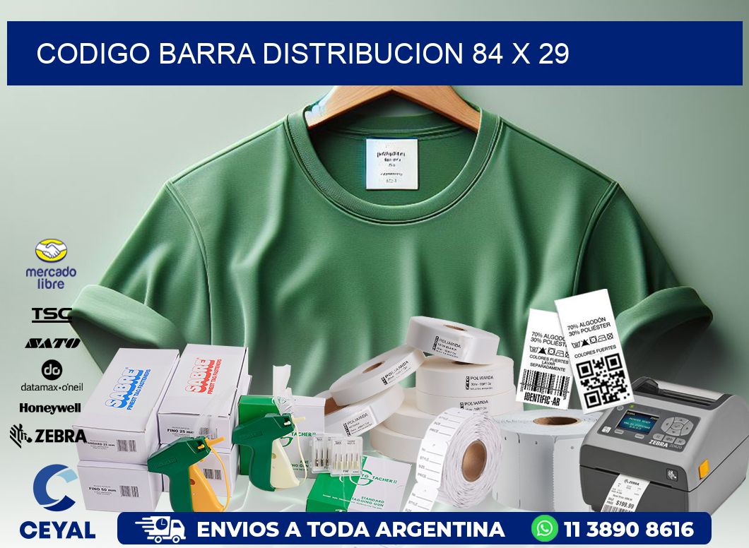 CODIGO BARRA DISTRIBUCION 84 x 29