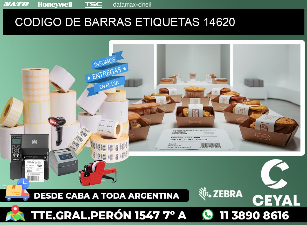 CODIGO DE BARRAS ETIQUETAS 14620