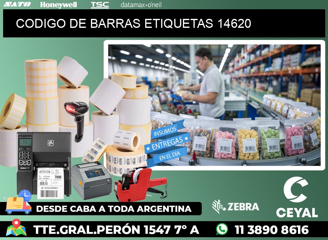CODIGO DE BARRAS ETIQUETAS 14620