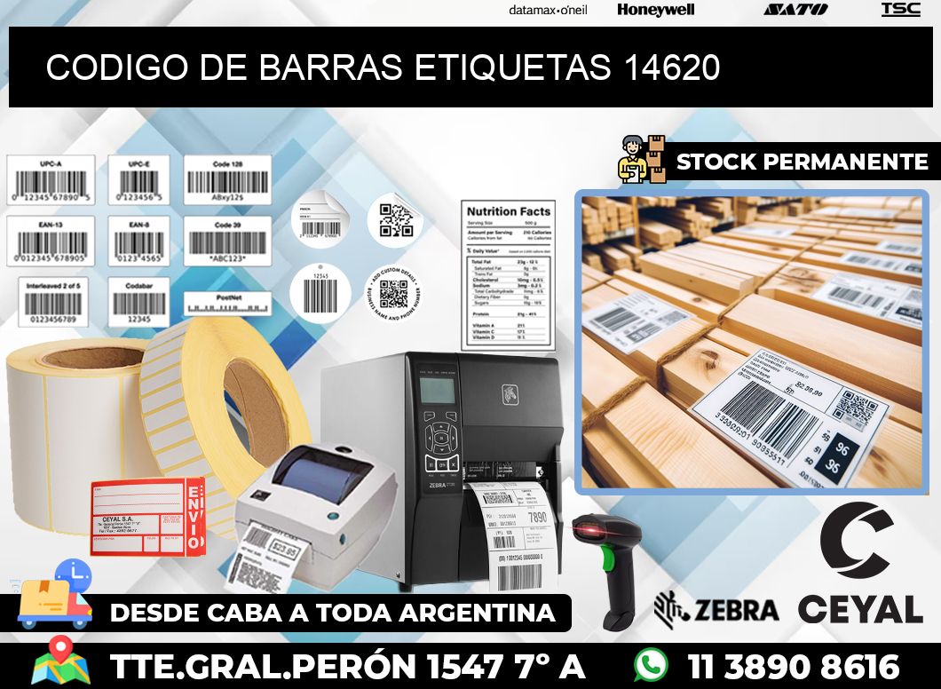 CODIGO DE BARRAS ETIQUETAS 14620