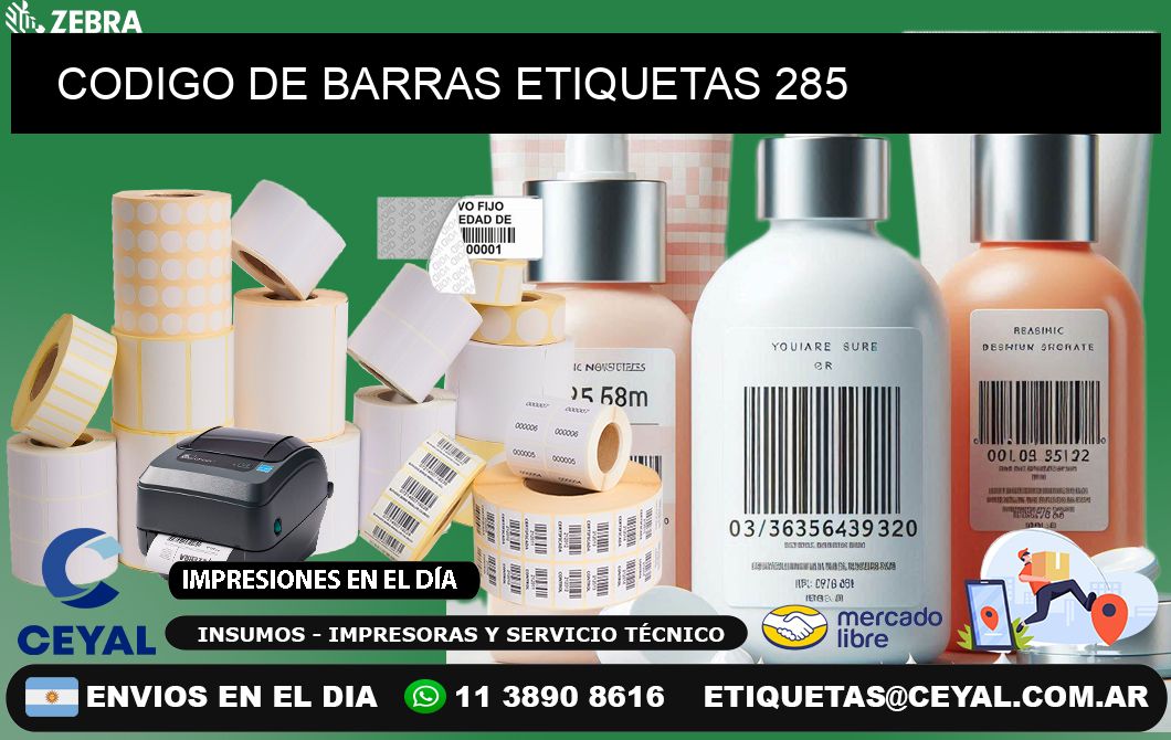 CODIGO DE BARRAS ETIQUETAS 285