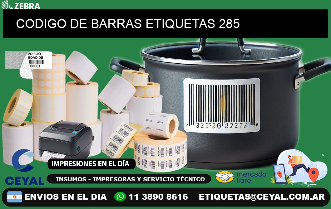 CODIGO DE BARRAS ETIQUETAS 285