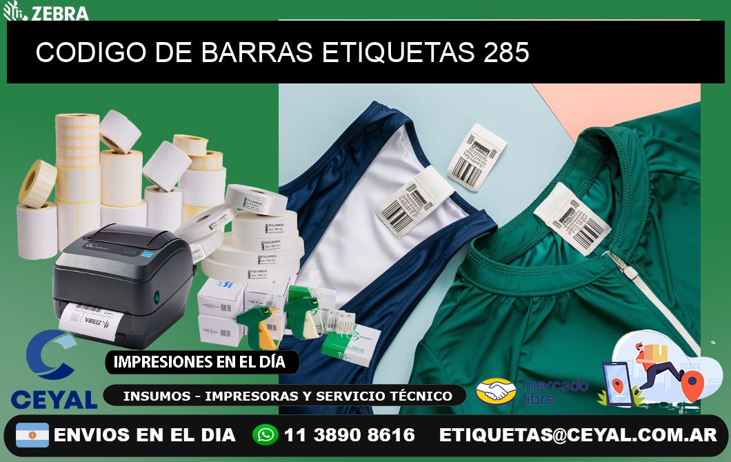 CODIGO DE BARRAS ETIQUETAS 285