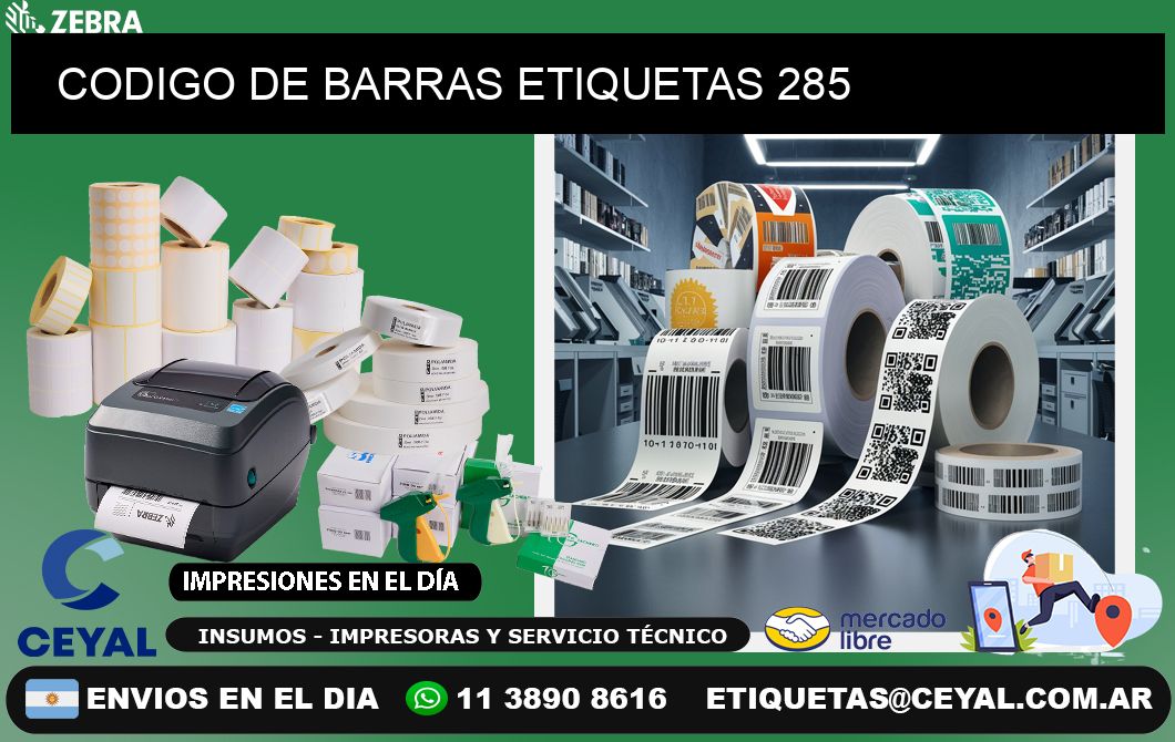 CODIGO DE BARRAS ETIQUETAS 285