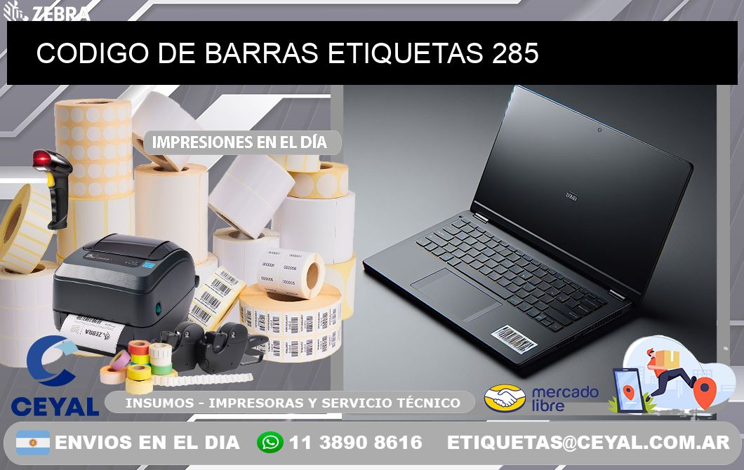 CODIGO DE BARRAS ETIQUETAS 285