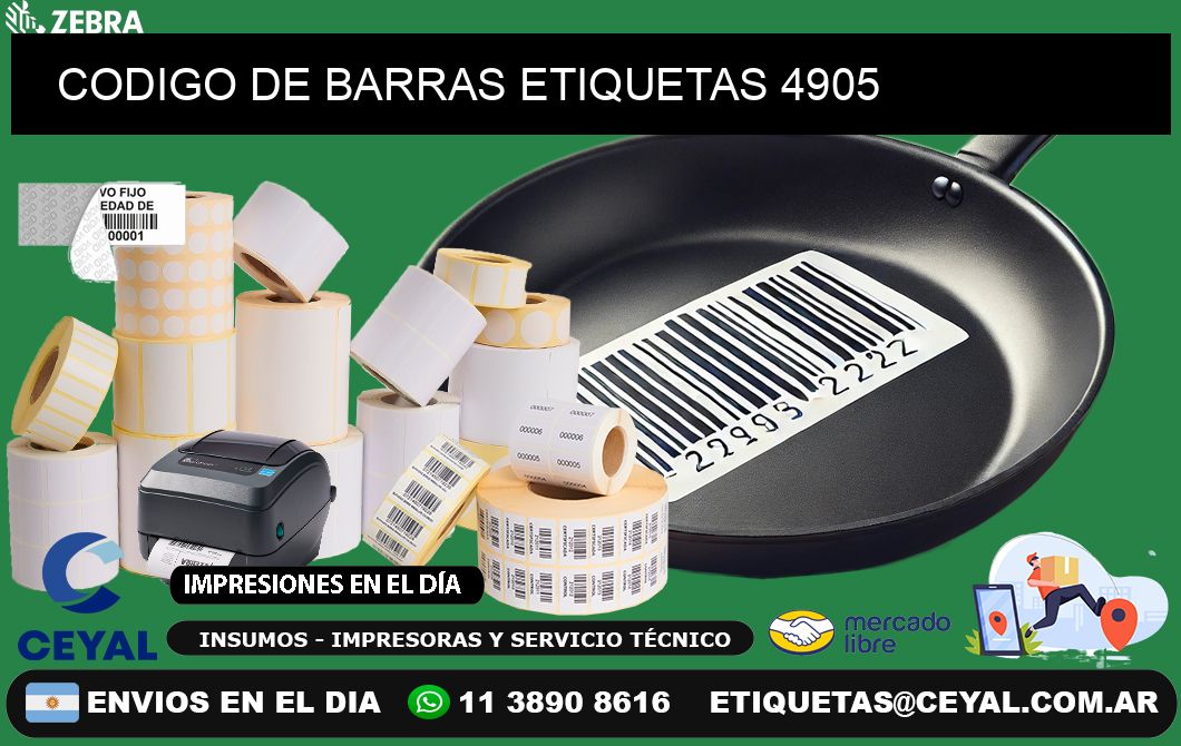 CODIGO DE BARRAS ETIQUETAS 4905