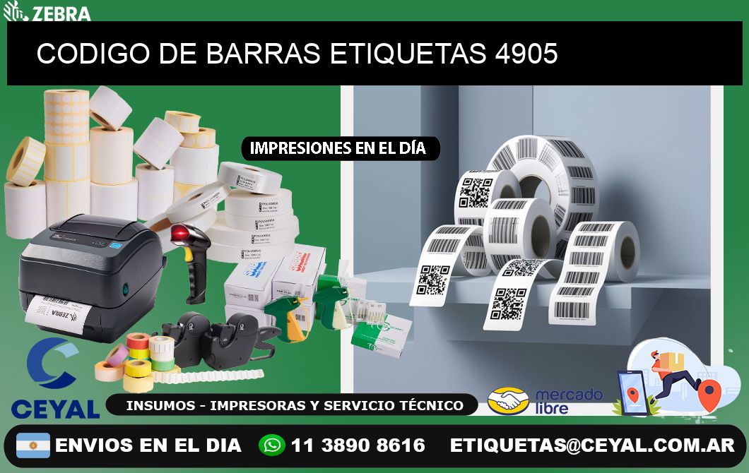 CODIGO DE BARRAS ETIQUETAS 4905