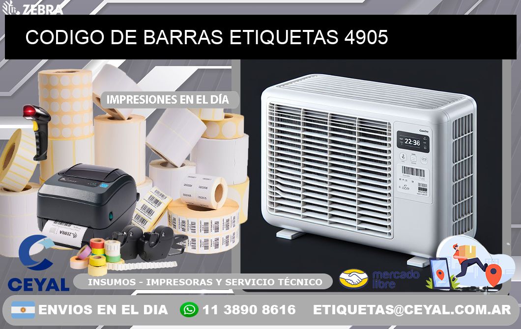 CODIGO DE BARRAS ETIQUETAS 4905