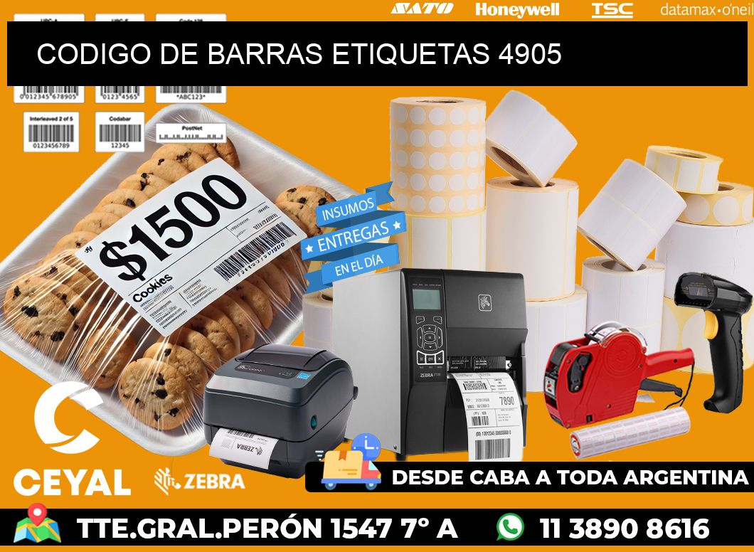 CODIGO DE BARRAS ETIQUETAS 4905