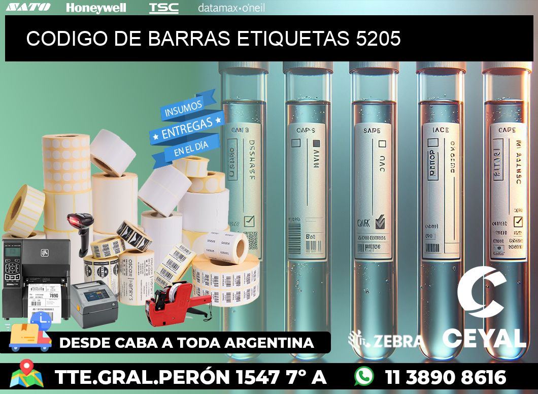 CODIGO DE BARRAS ETIQUETAS 5205