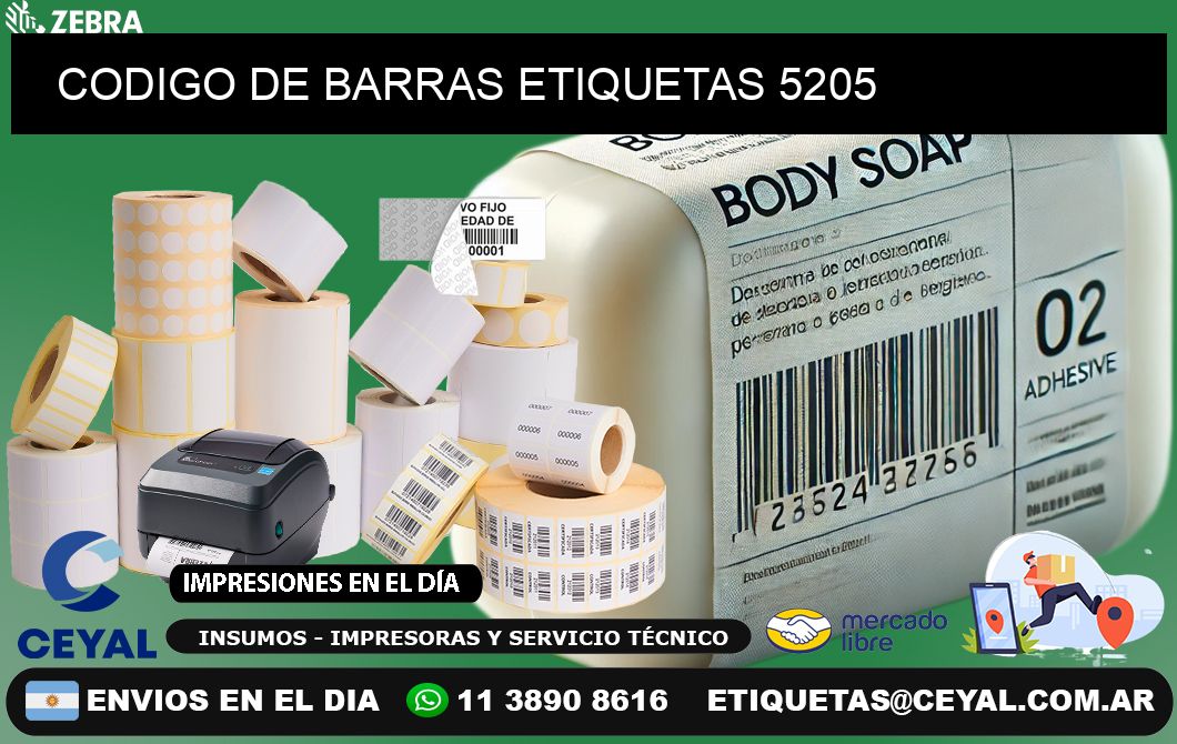 CODIGO DE BARRAS ETIQUETAS 5205