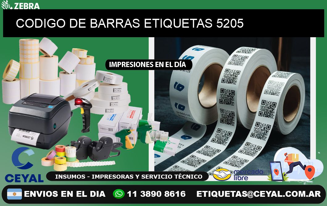 CODIGO DE BARRAS ETIQUETAS 5205