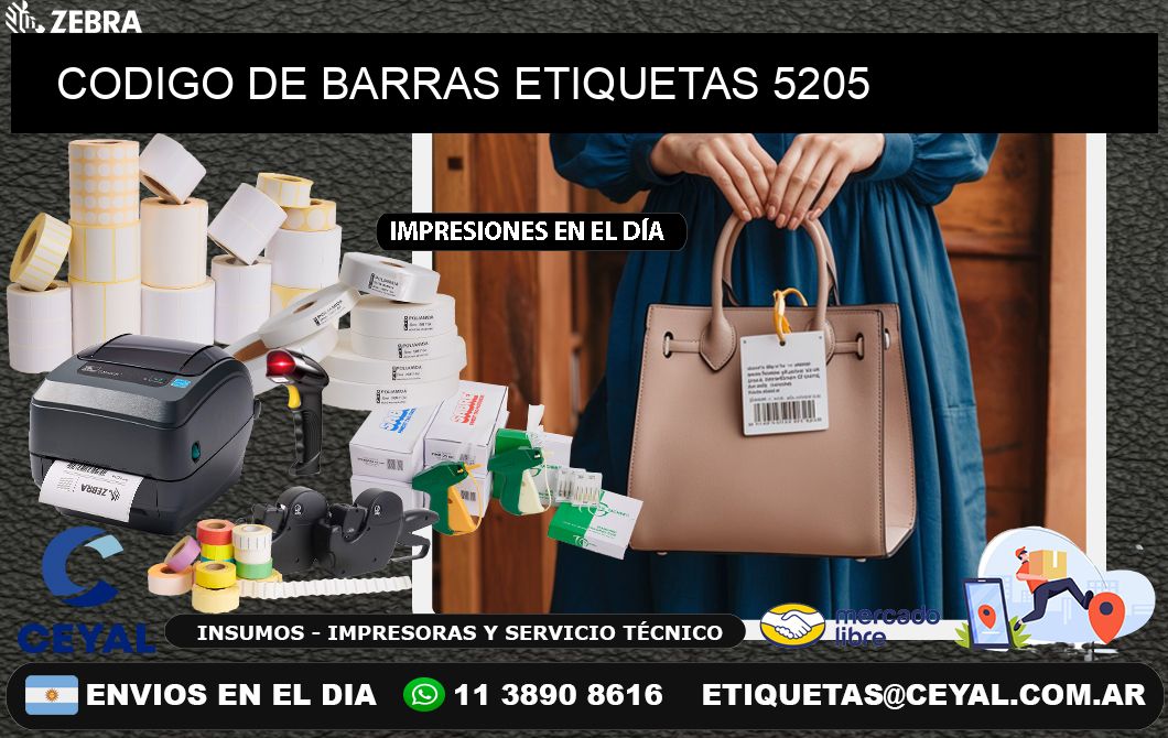 CODIGO DE BARRAS ETIQUETAS 5205