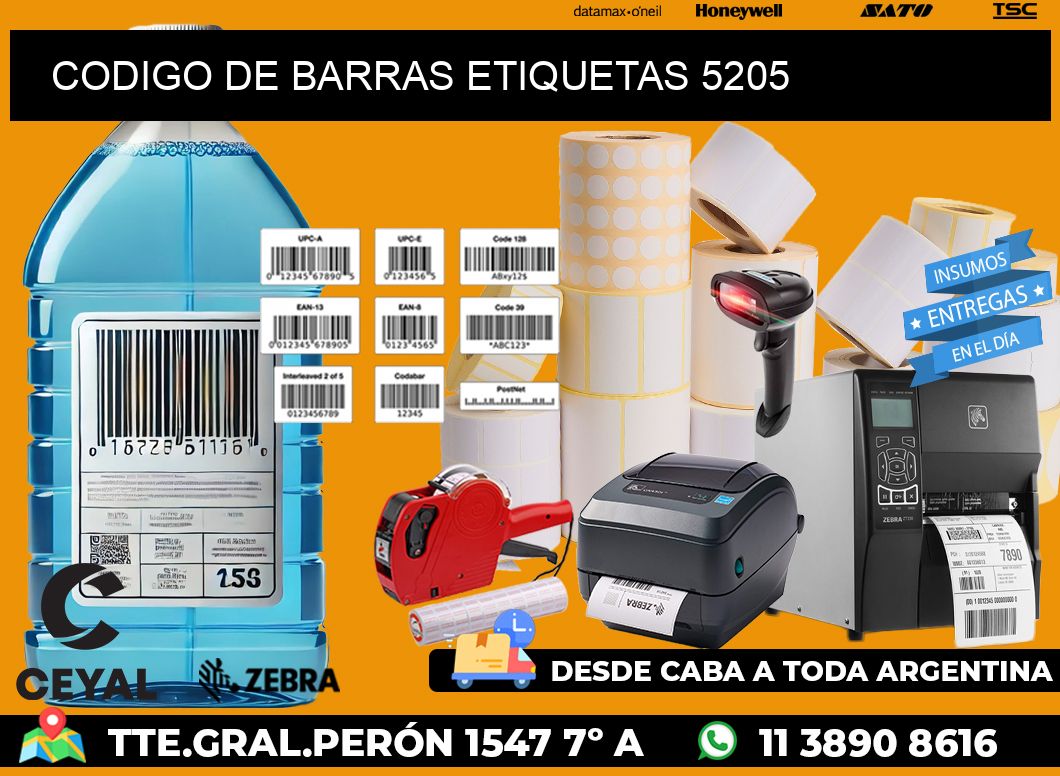 CODIGO DE BARRAS ETIQUETAS 5205