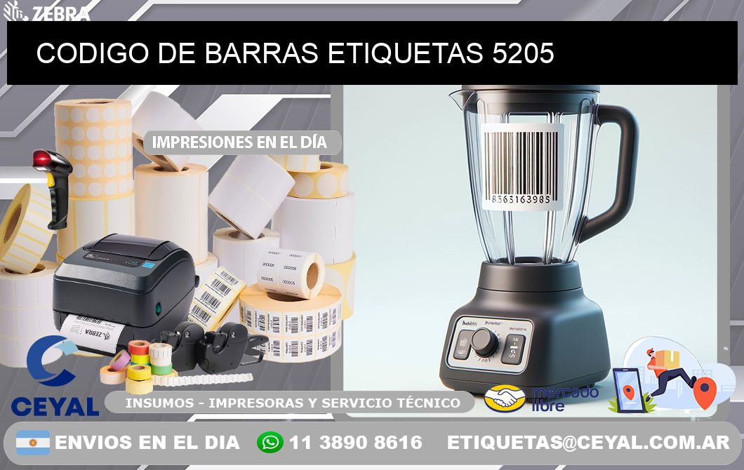 CODIGO DE BARRAS ETIQUETAS 5205