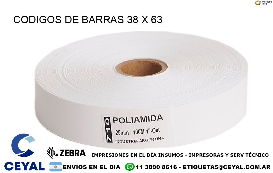 CODIGOS DE BARRAS 38 x 63