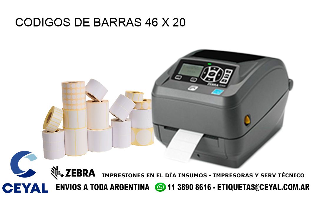 CODIGOS DE BARRAS 46 x 20