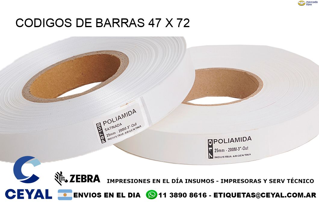 CODIGOS DE BARRAS 47 x 72