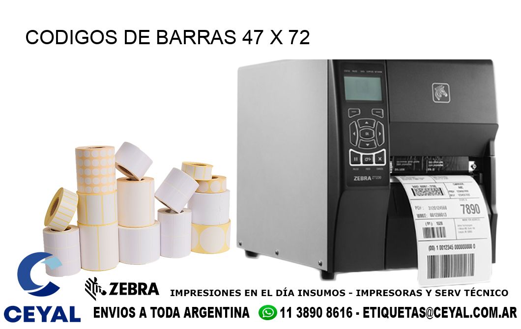 CODIGOS DE BARRAS 47 x 72