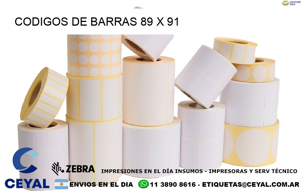 CODIGOS DE BARRAS 89 x 91