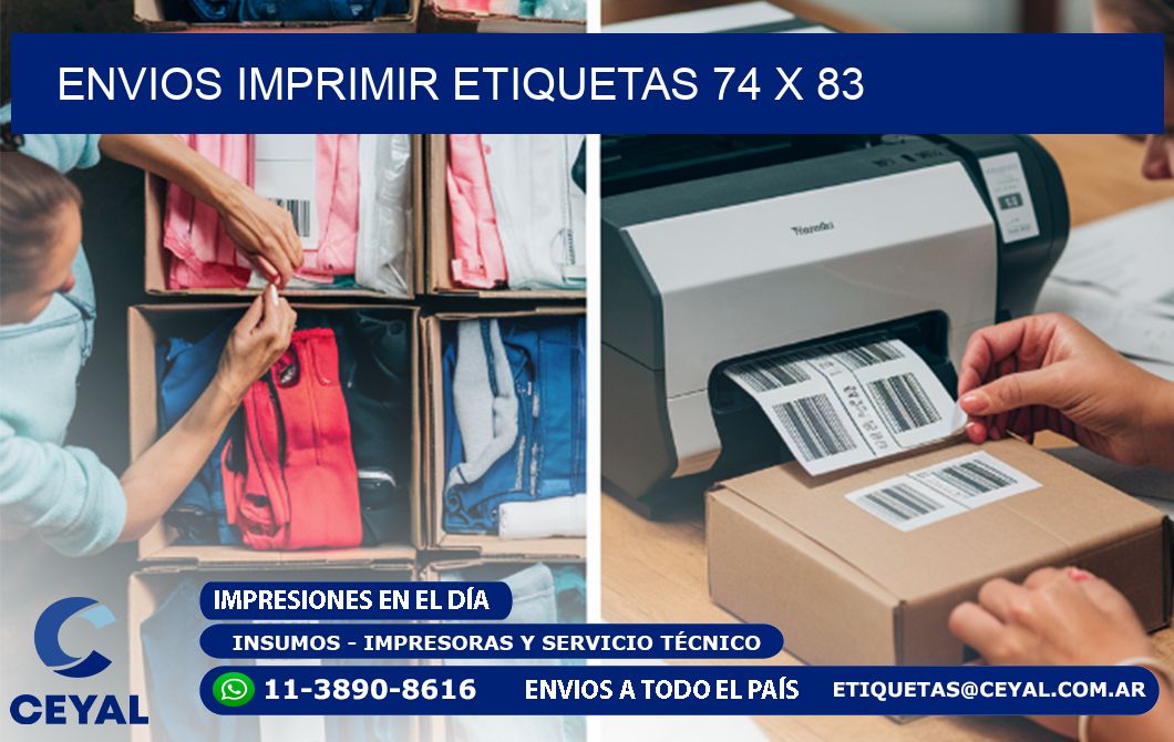 ENVIOS IMPRIMIR ETIQUETAS 74 x 83