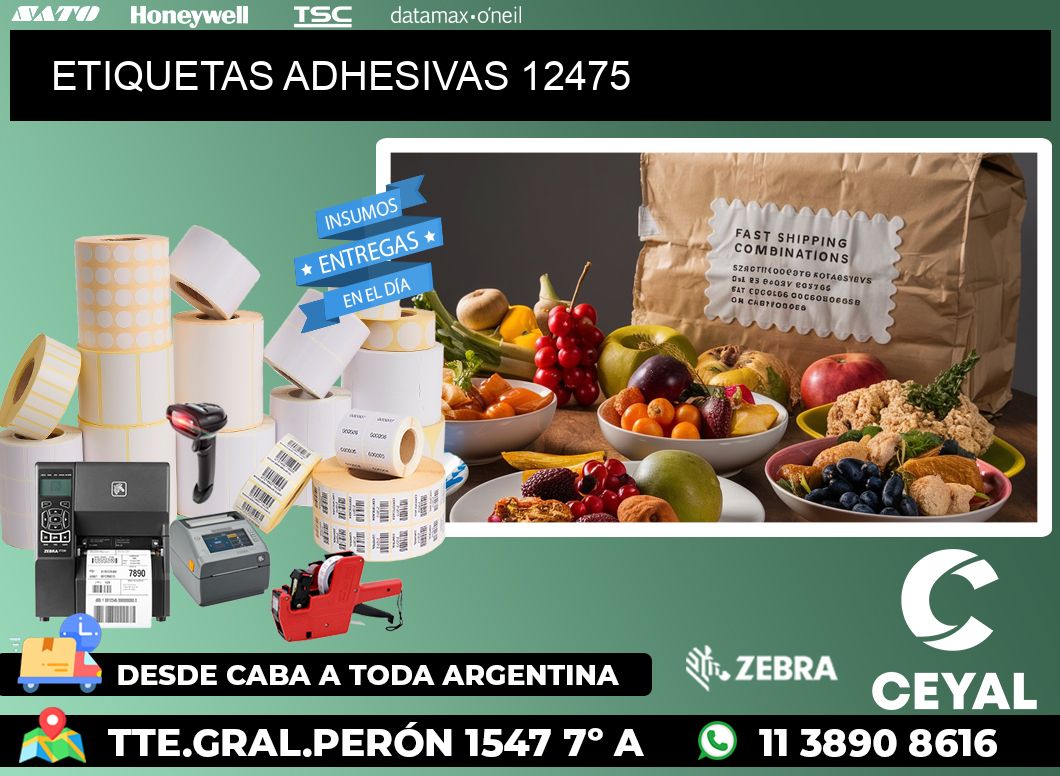 ETIQUETAS ADHESIVAS 12475