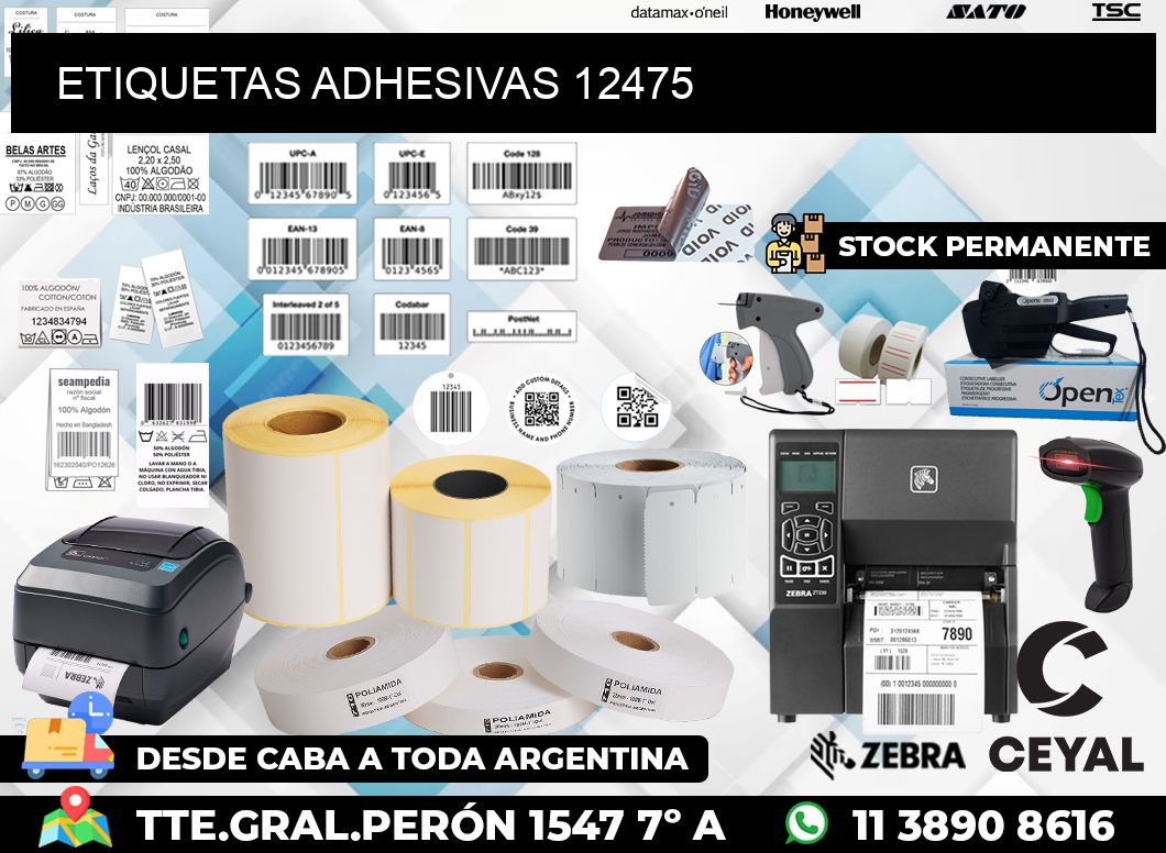 ETIQUETAS ADHESIVAS 12475