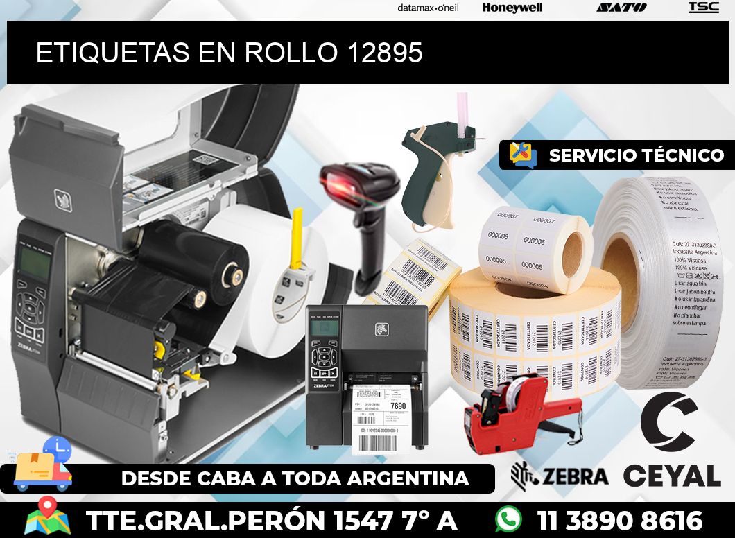 ETIQUETAS EN ROLLO 12895