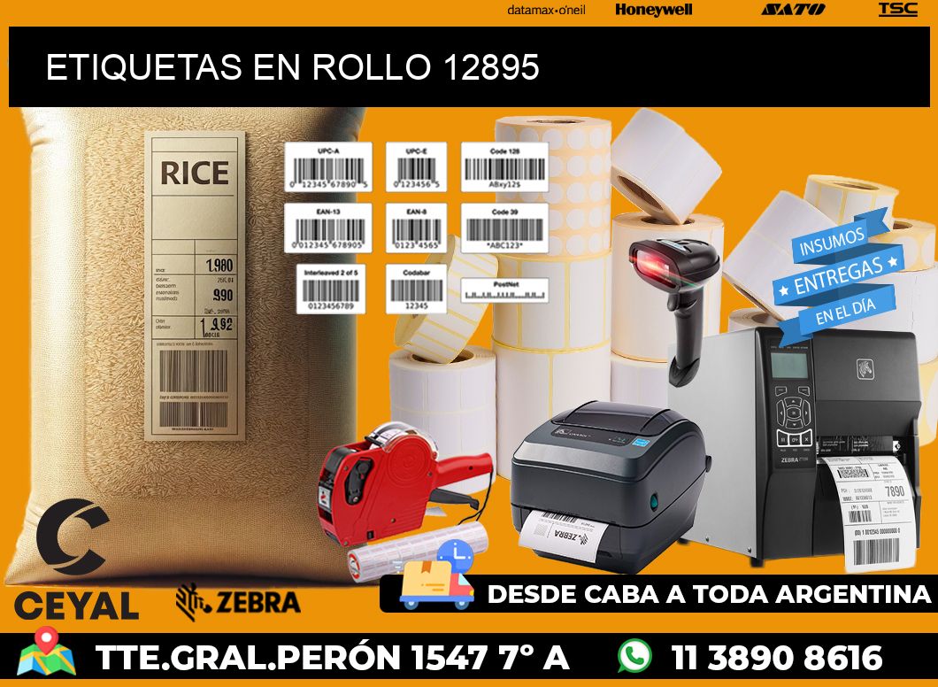 ETIQUETAS EN ROLLO 12895