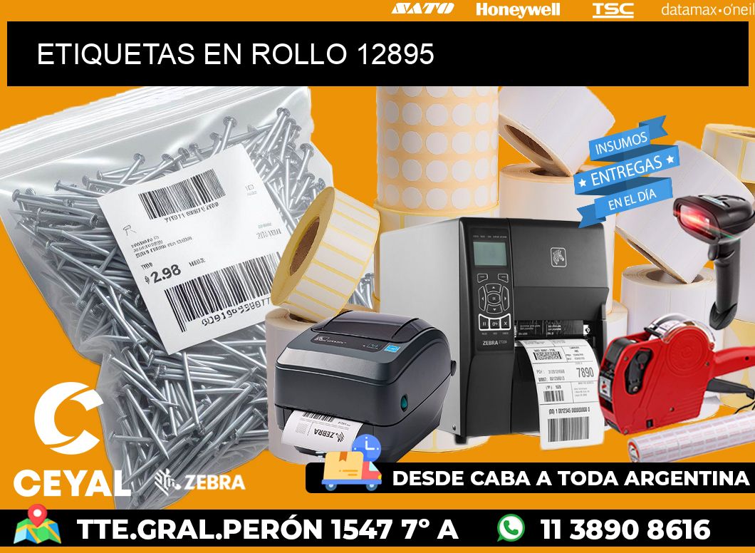 ETIQUETAS EN ROLLO 12895