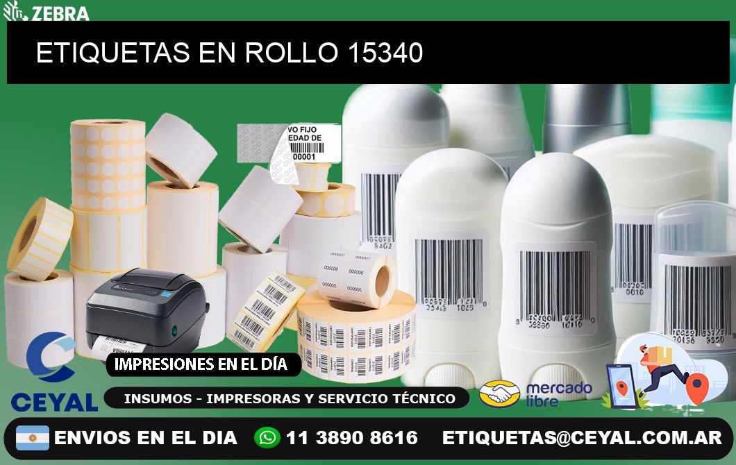 ETIQUETAS EN ROLLO 15340