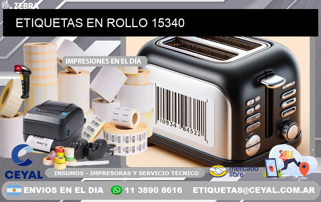 ETIQUETAS EN ROLLO 15340